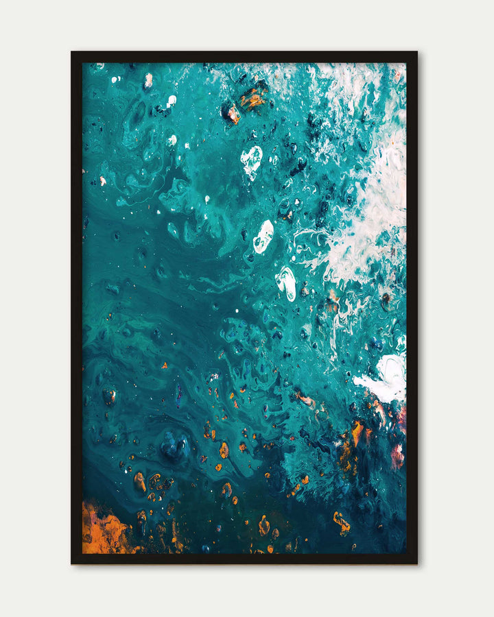 Teal Abstract Wall Art Print