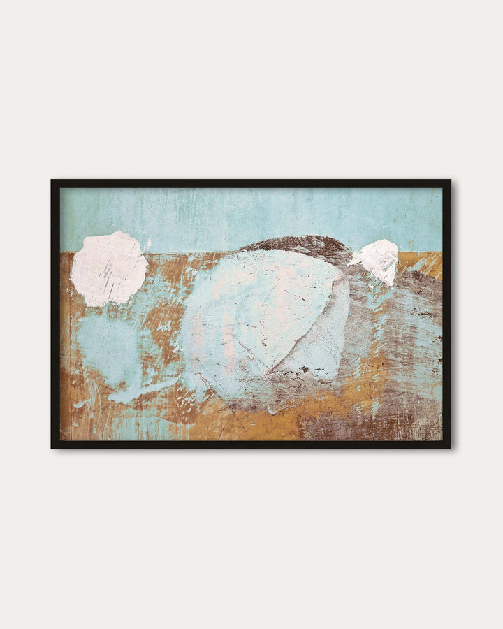 Gold & Teal Texture Wall Art Print