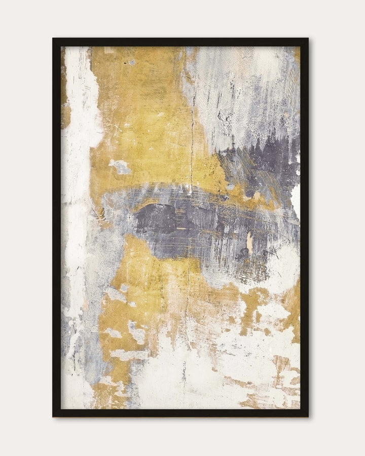 Gold & Grey Texture Wall Art Print