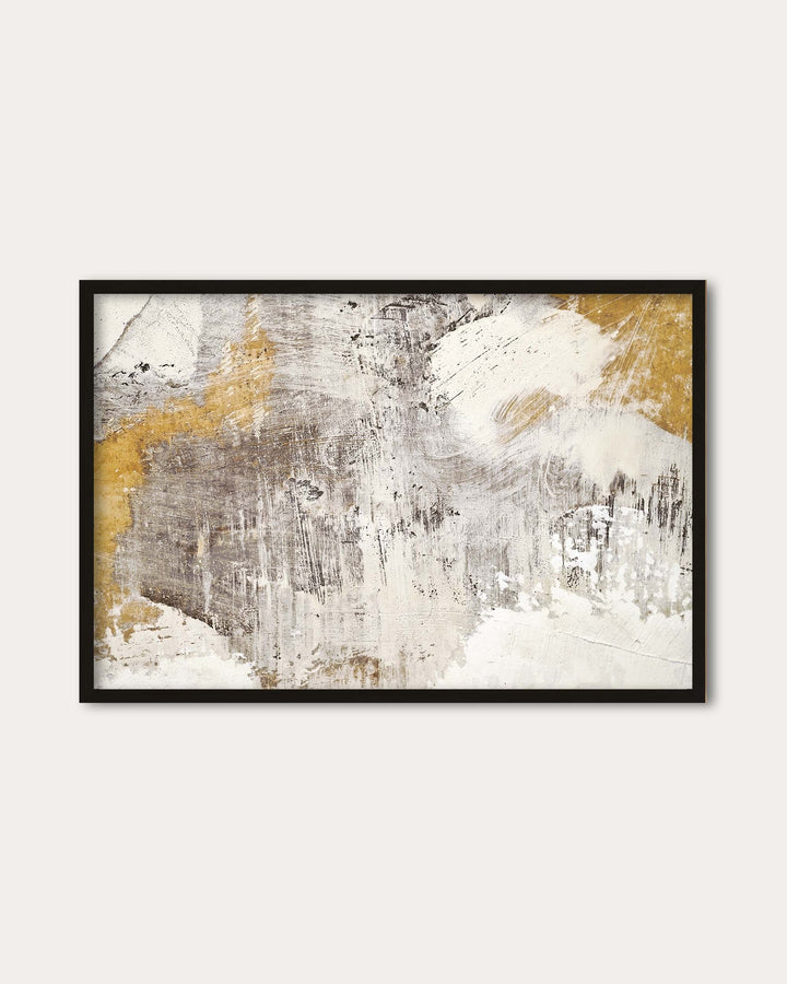 Golden Abstract Texture Wall Art Print