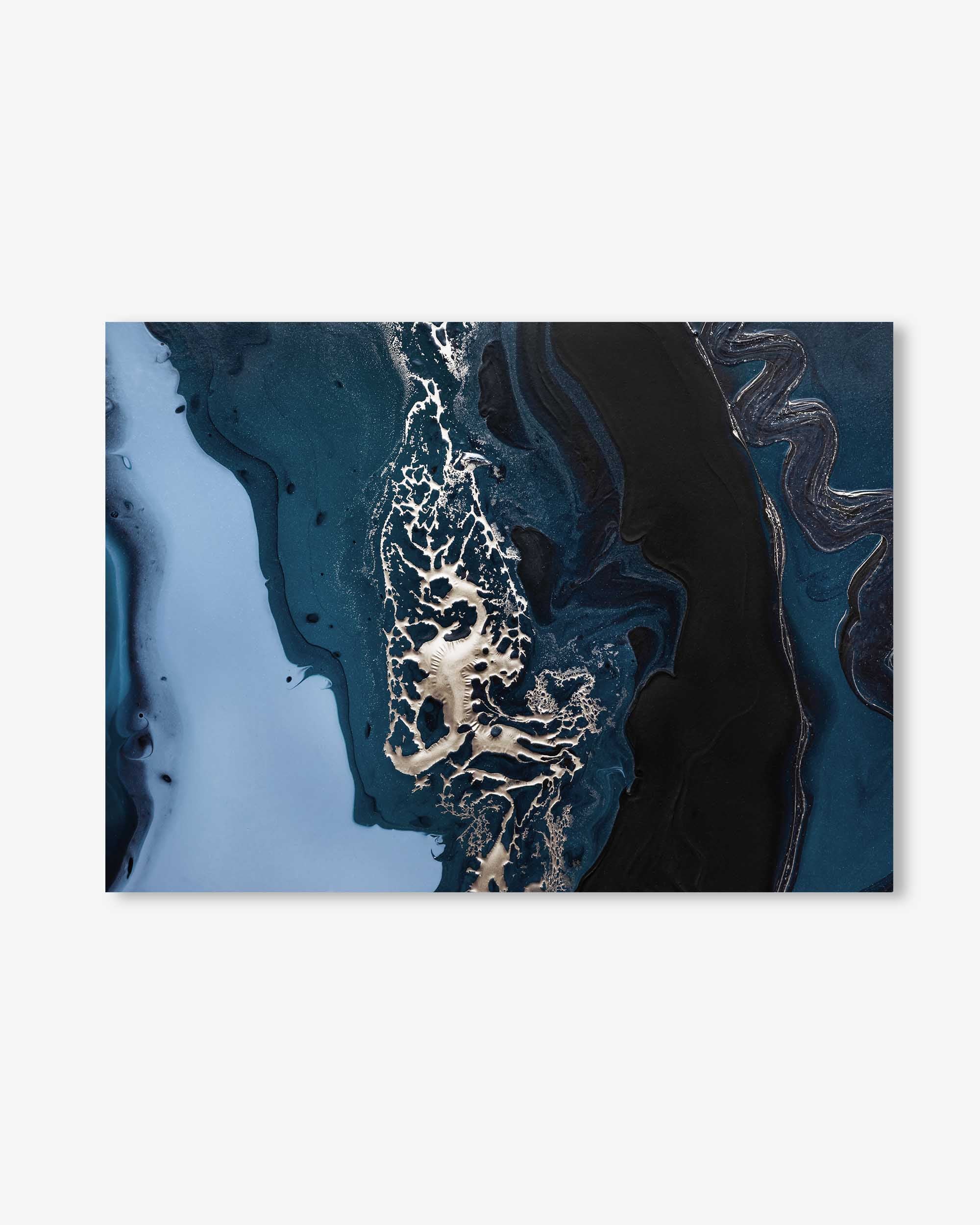 Blue Abstract Marble II Wall Art Print