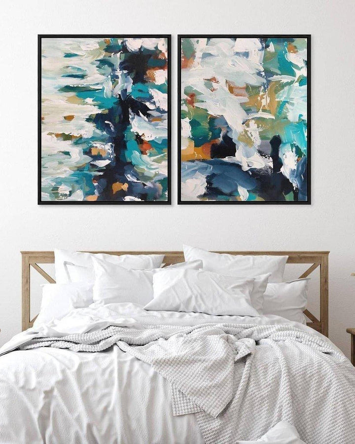 Blue Water Canvas Set Of 2