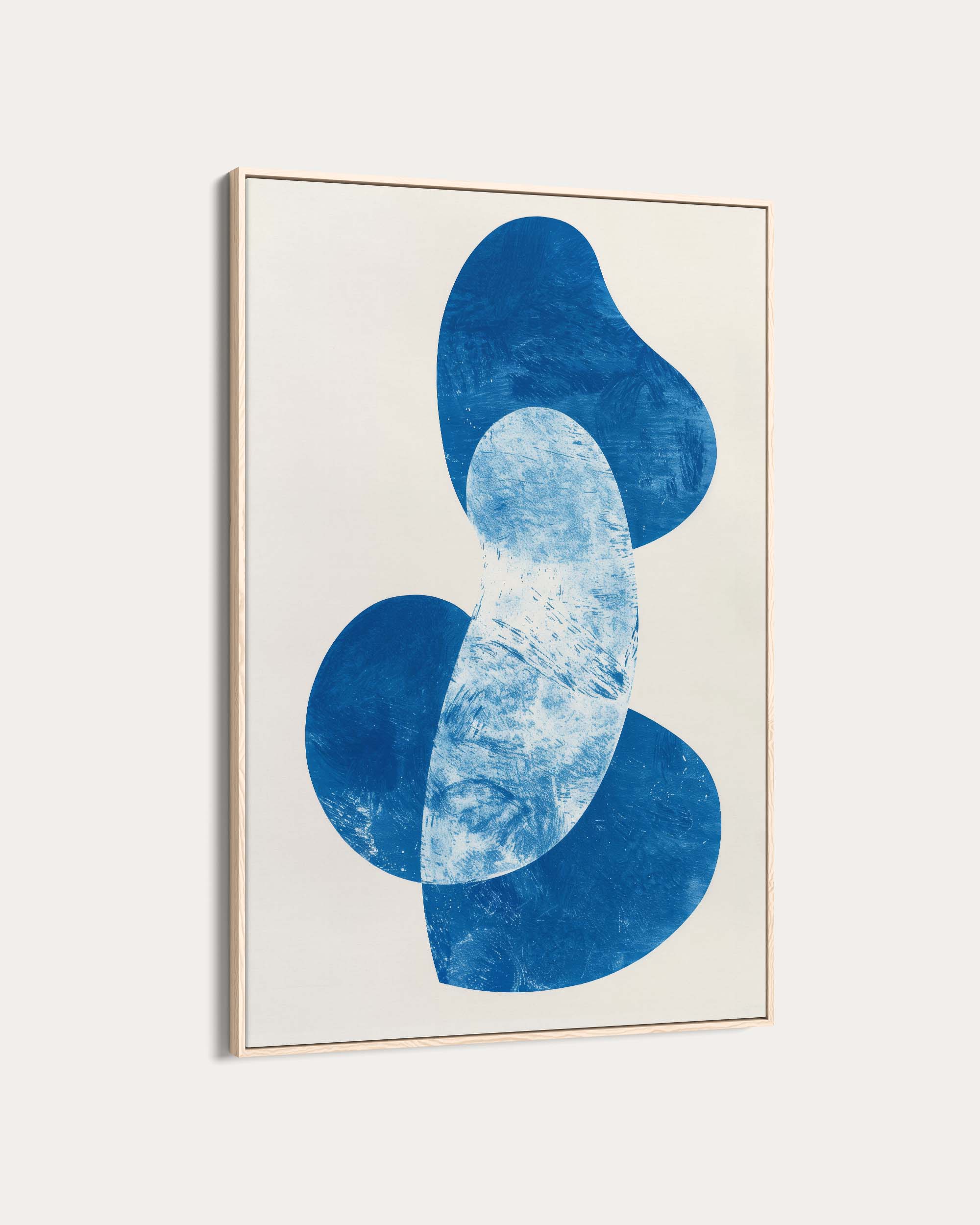 Blue Abstract Whale Wall Art