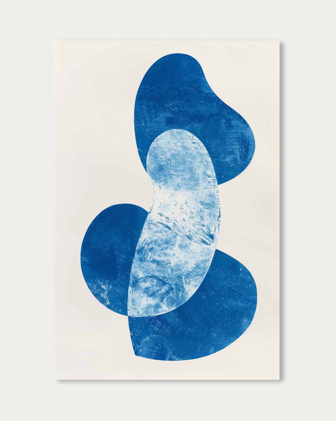 Blue Abstract Whale Wall Art