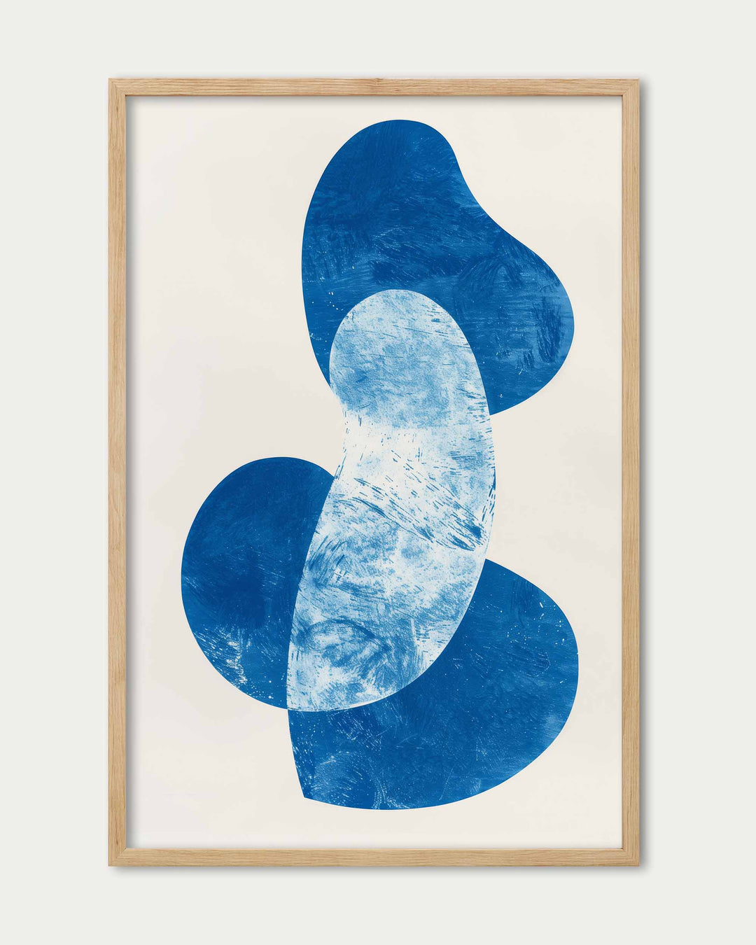 Blue Abstract Whale Wall Art