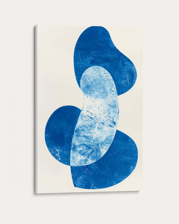 Blue Abstract Whale Wall Art