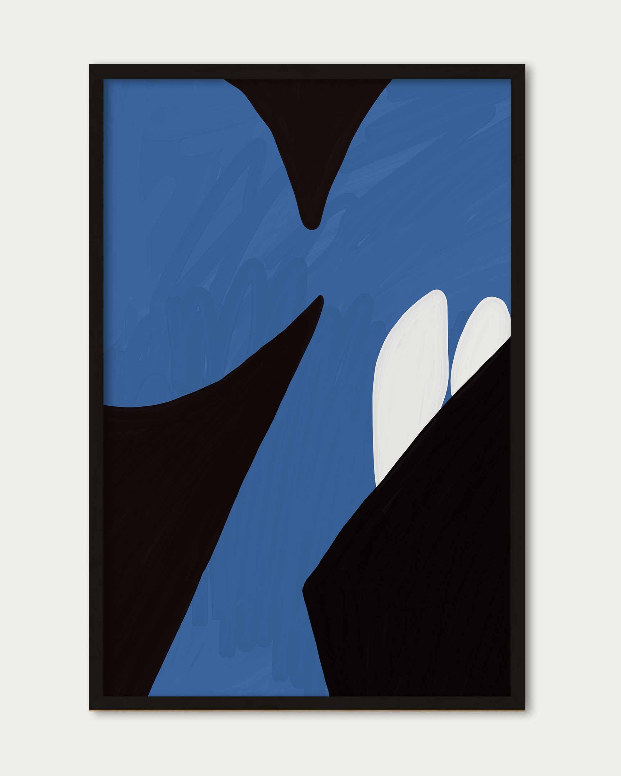 Blue On Black Wall Art
