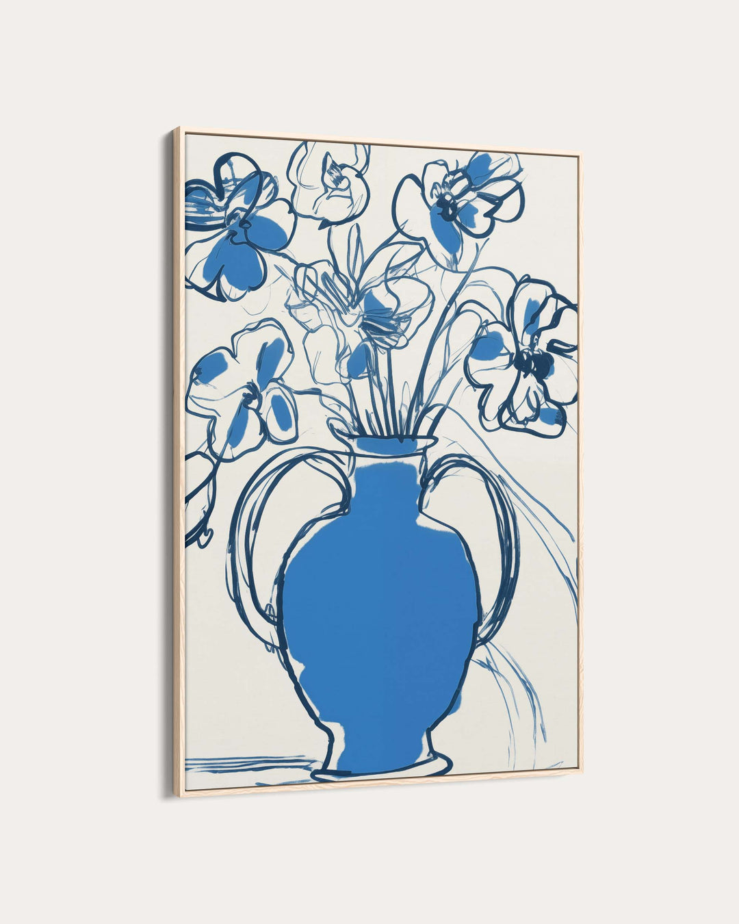 Blue Pot Sketch Art Print