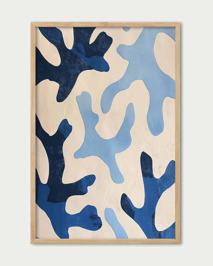 Blue Coral Wall Art Print