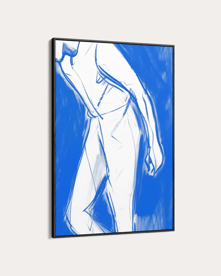 Blue Sketch Art Print