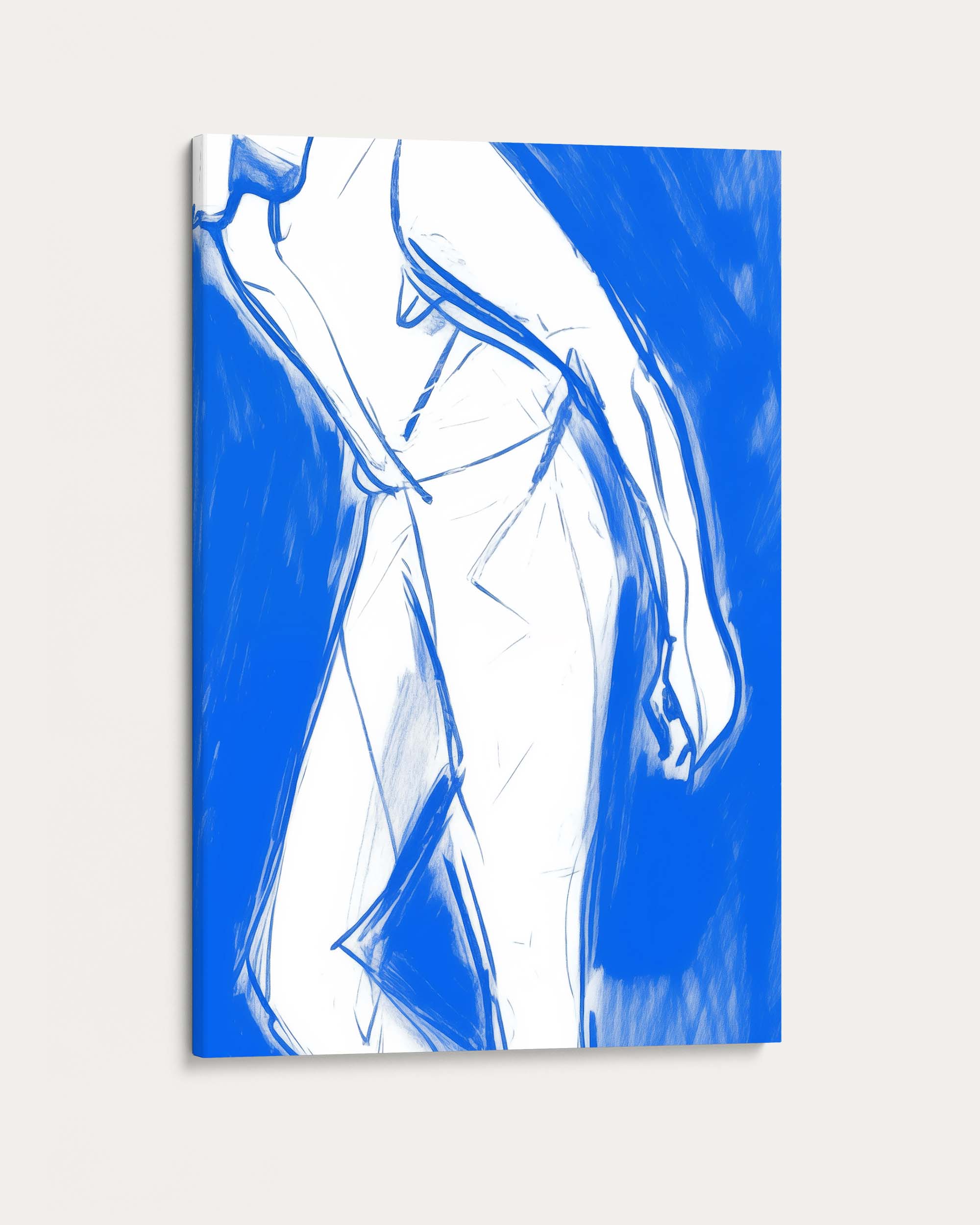 Blue Sketch Art Print