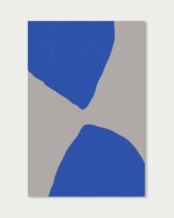Blue Shapes Wall Art Print