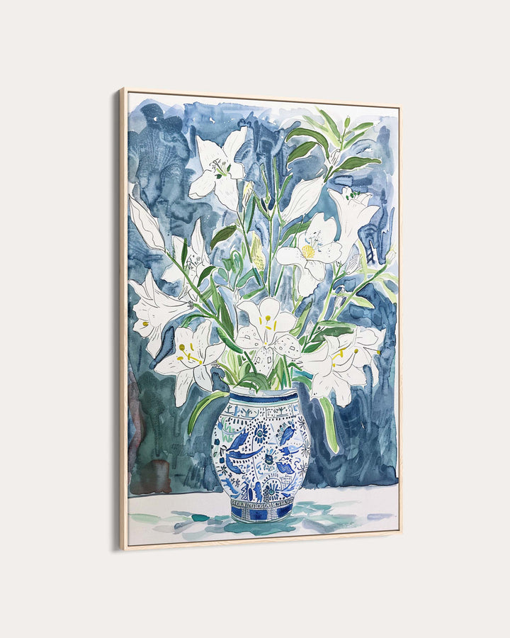White Flowers Wall Art
