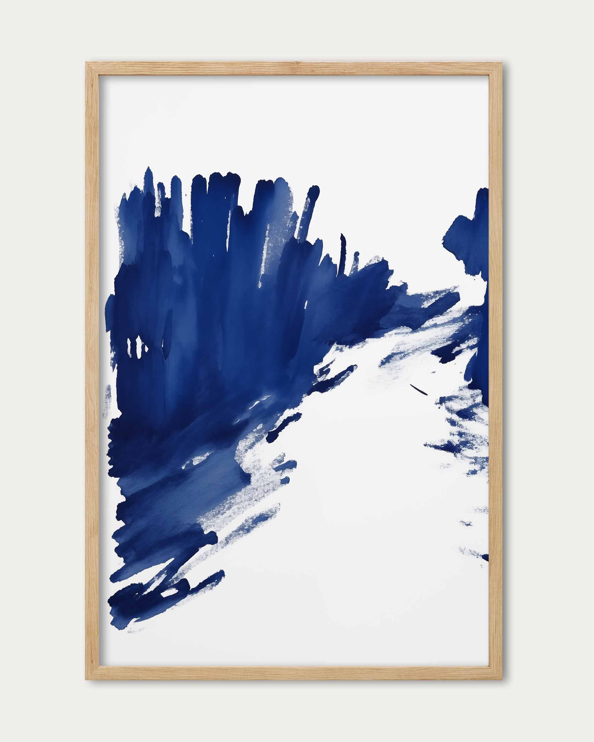 Blue Brushstrokes Art Print