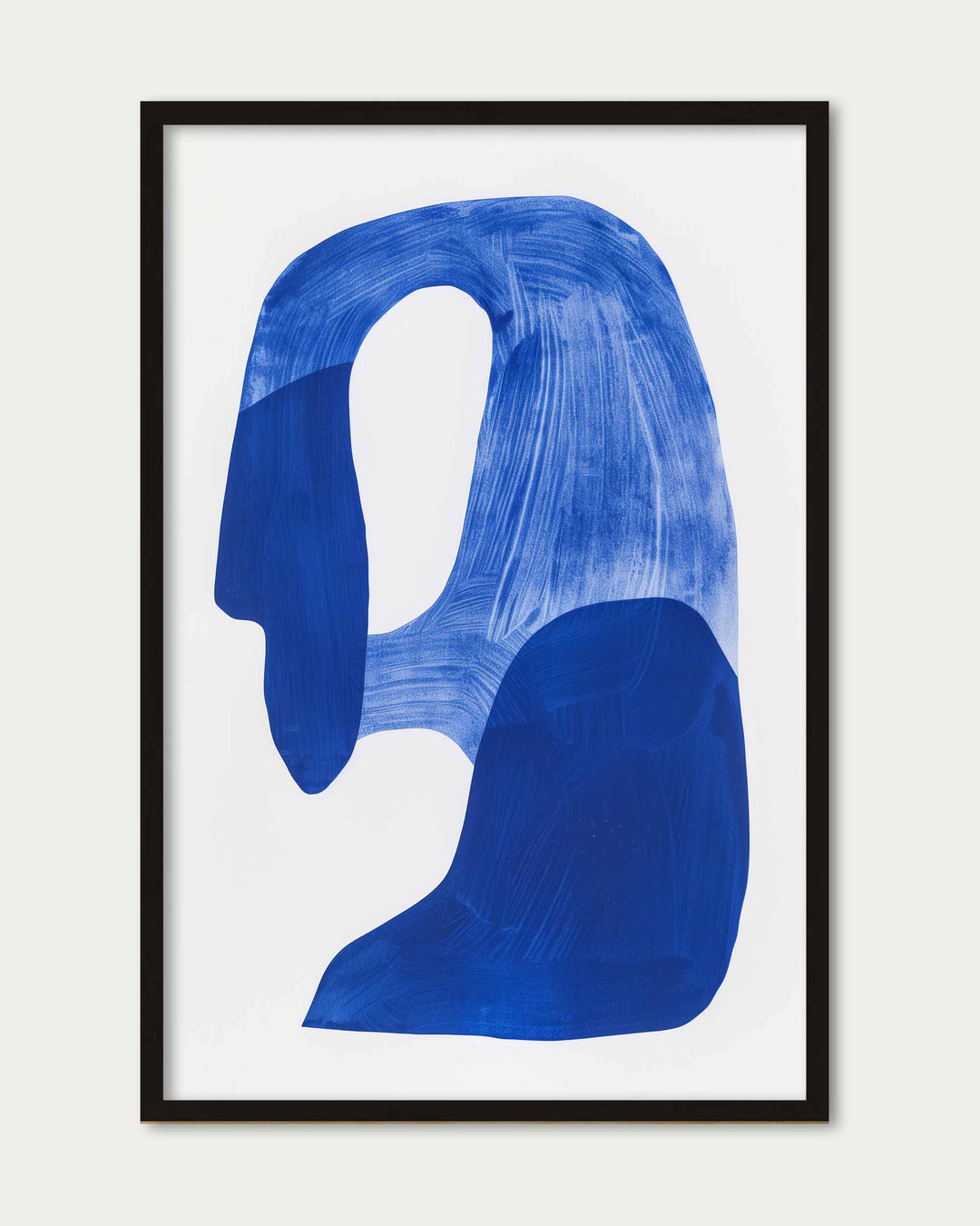 Blue Abstract Rock Wall Art Print