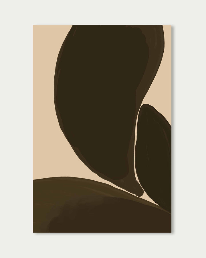 Monochrome Organic Shapes Wall Art