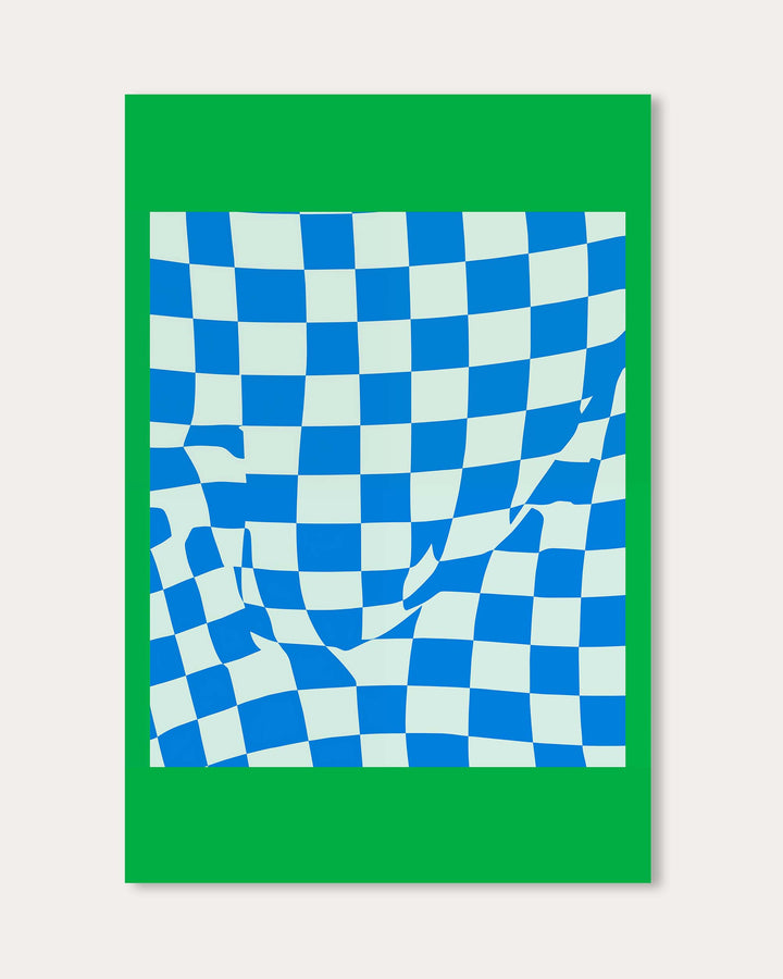 Checkmate Green Art Print