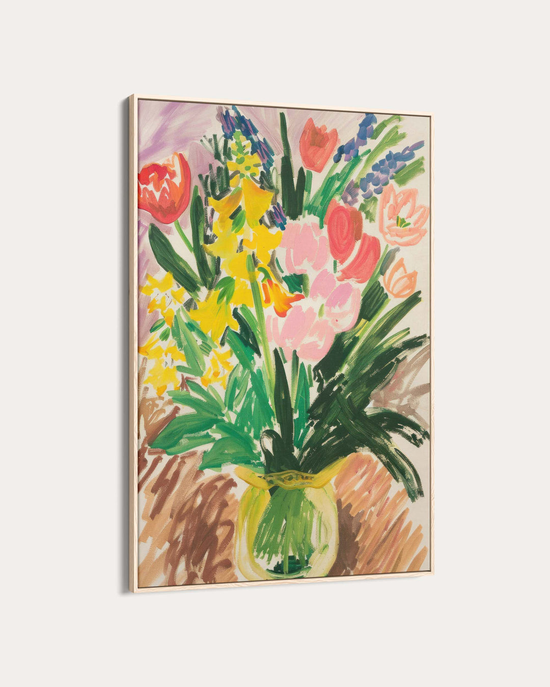 Colourful Flowers Sketch Wall Art