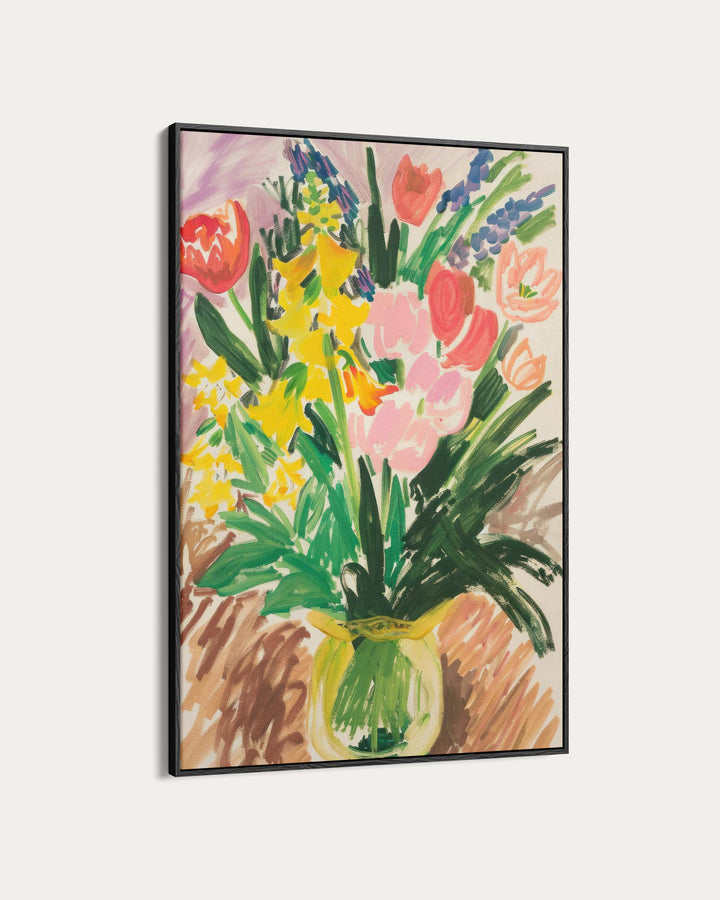 Colourful Flowers Sketch Wall Art