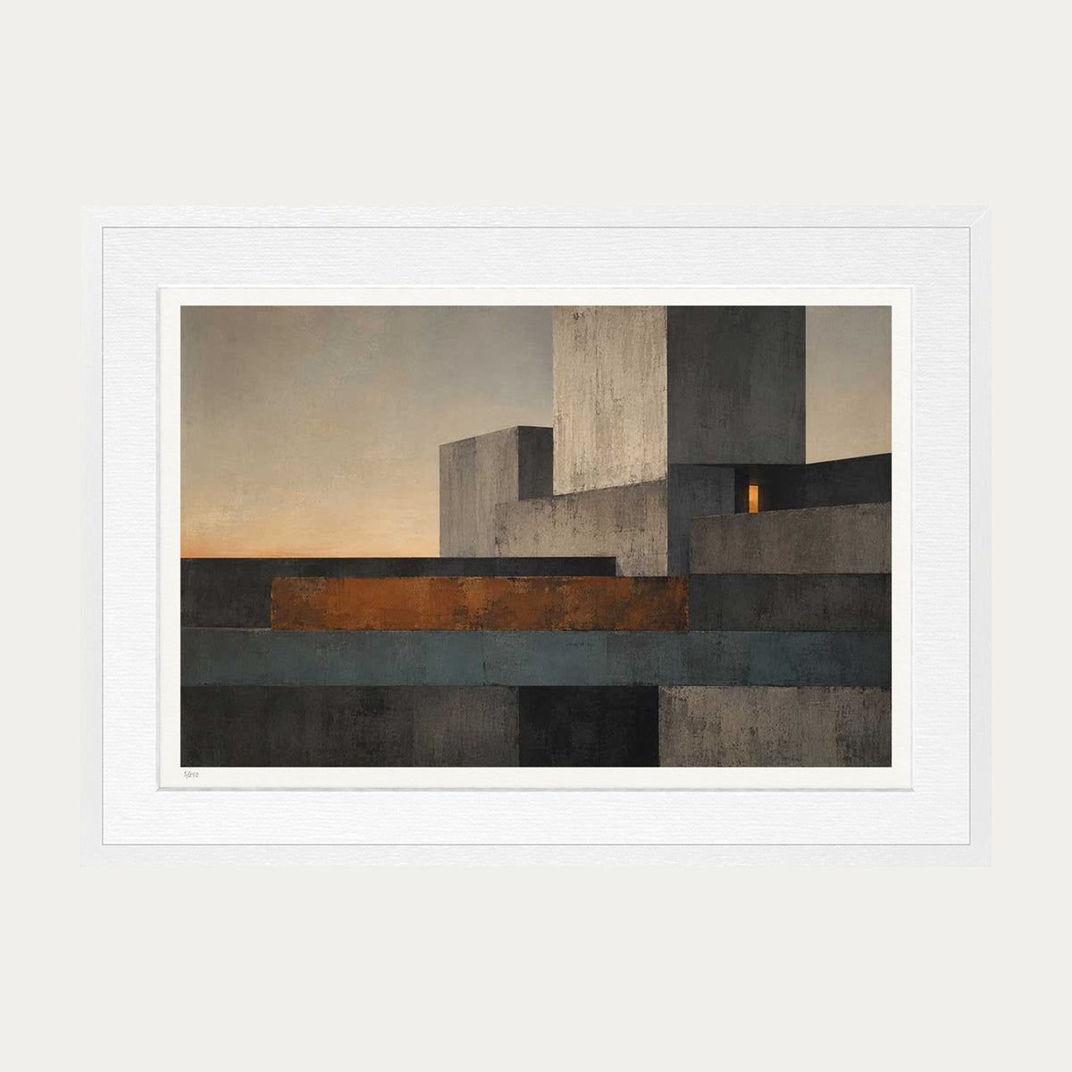 Concrete Blocks IV | Limited Edition Print — White Frame