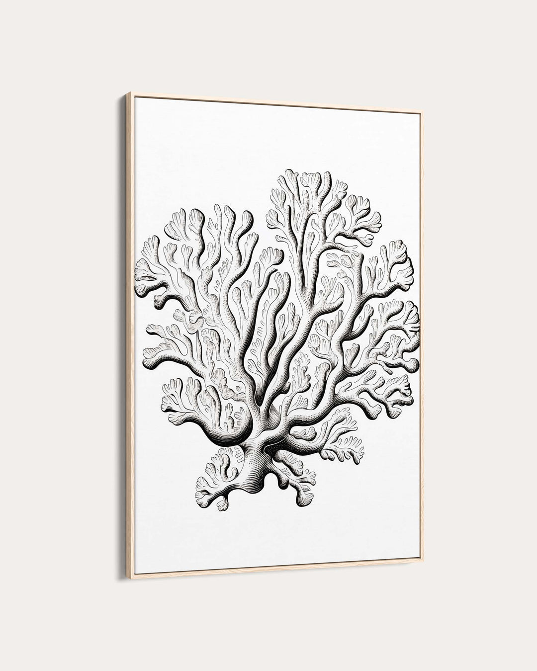 Monochrome Coral Art Print