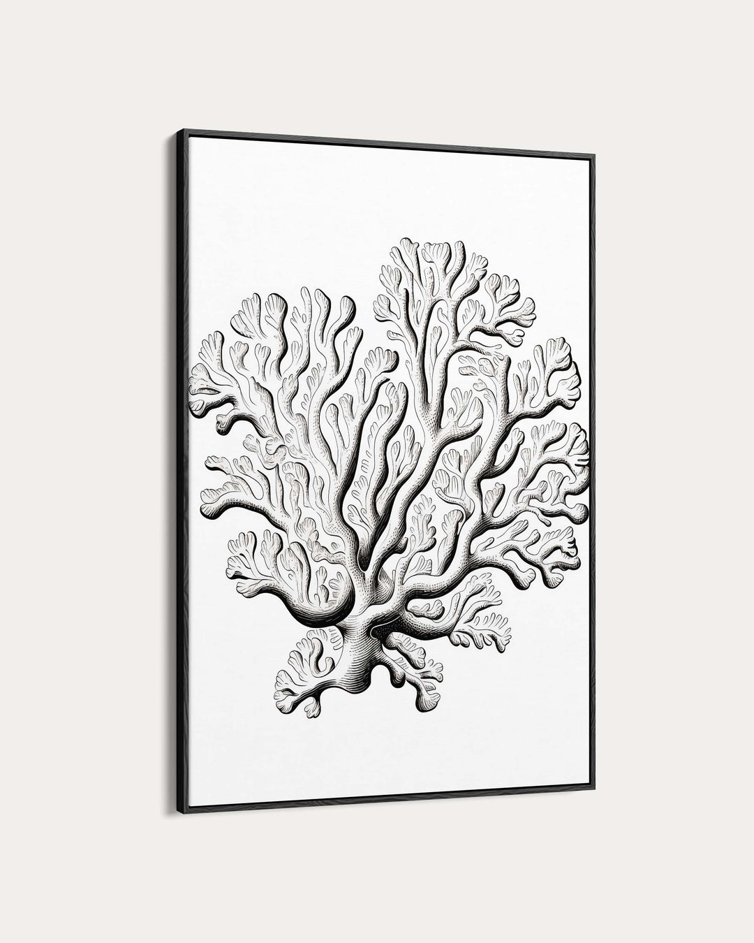 Monochrome Coral Art Print