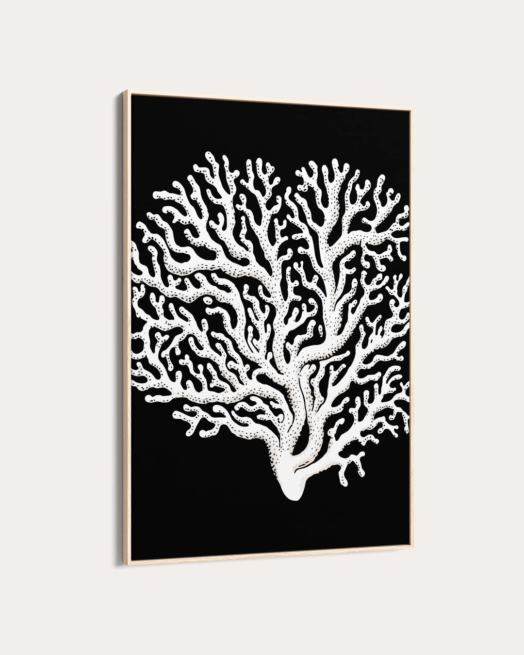 Monochrome Coral II Art Print