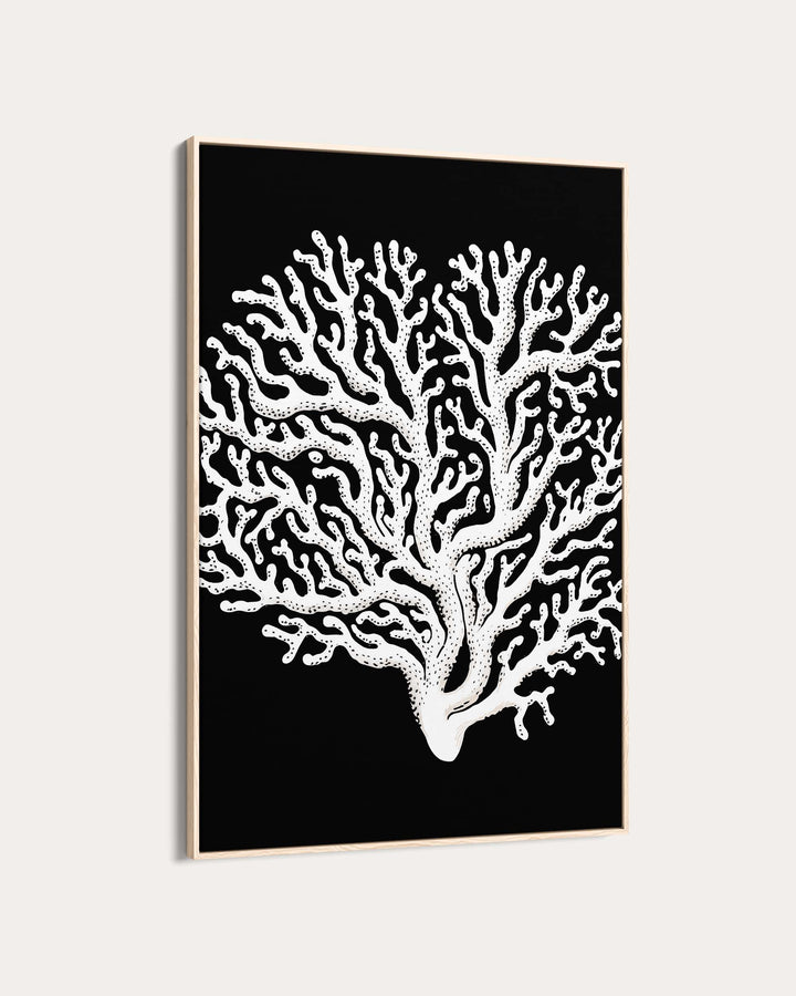Monochrome Coral II Art Print