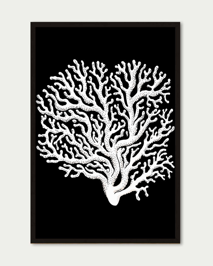 Monochrome Coral II Art Print