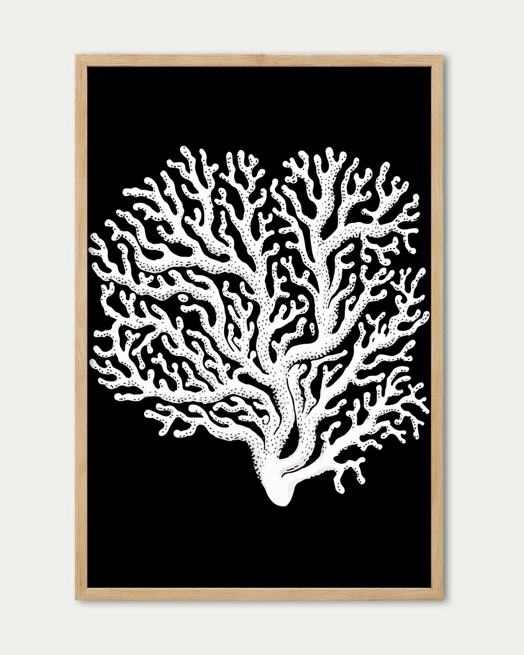 Monochrome Coral II Art Print