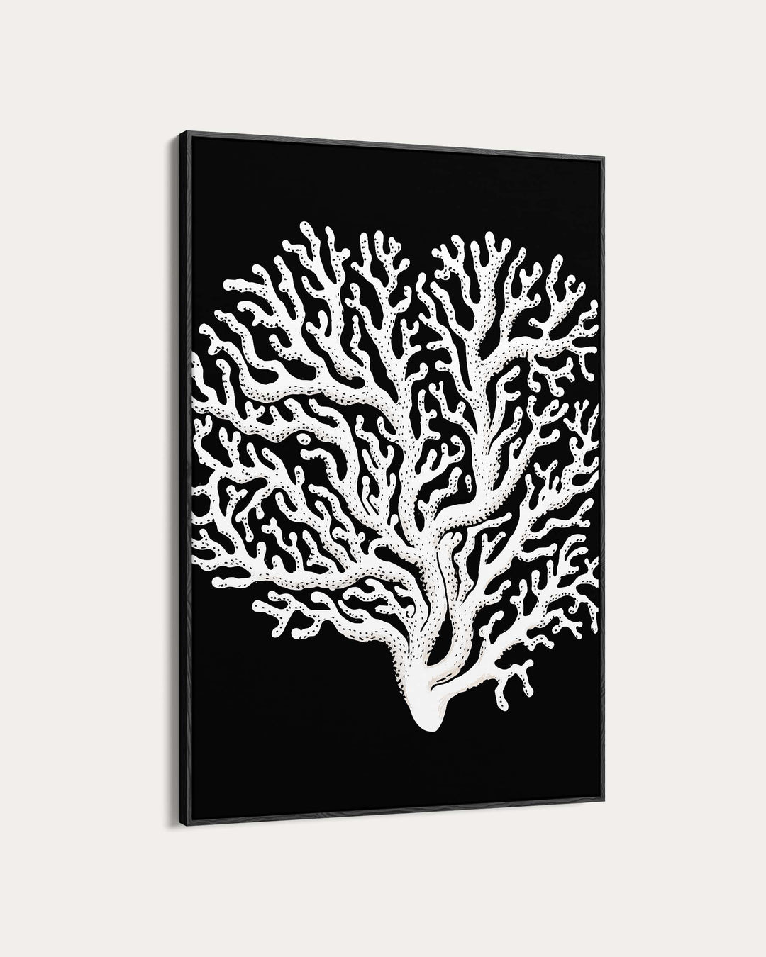 Monochrome Coral II Art Print