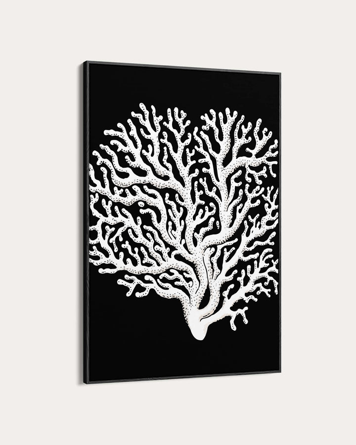 Monochrome Coral II Art Print