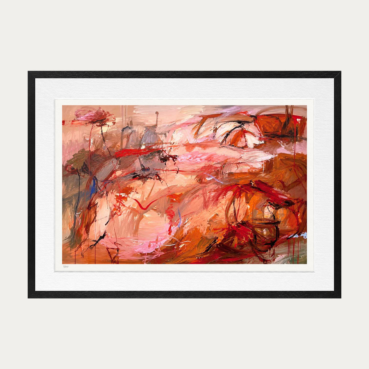 Crimson Waves | Limited Edition Print — Black Frame