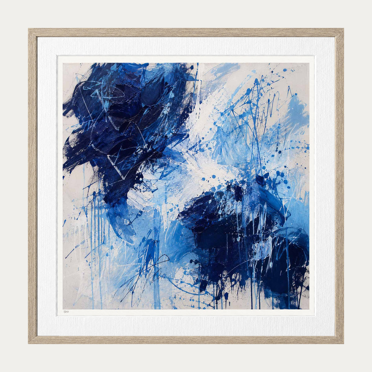 Crowded At Sea | Limited Edition Print — Oak Frame