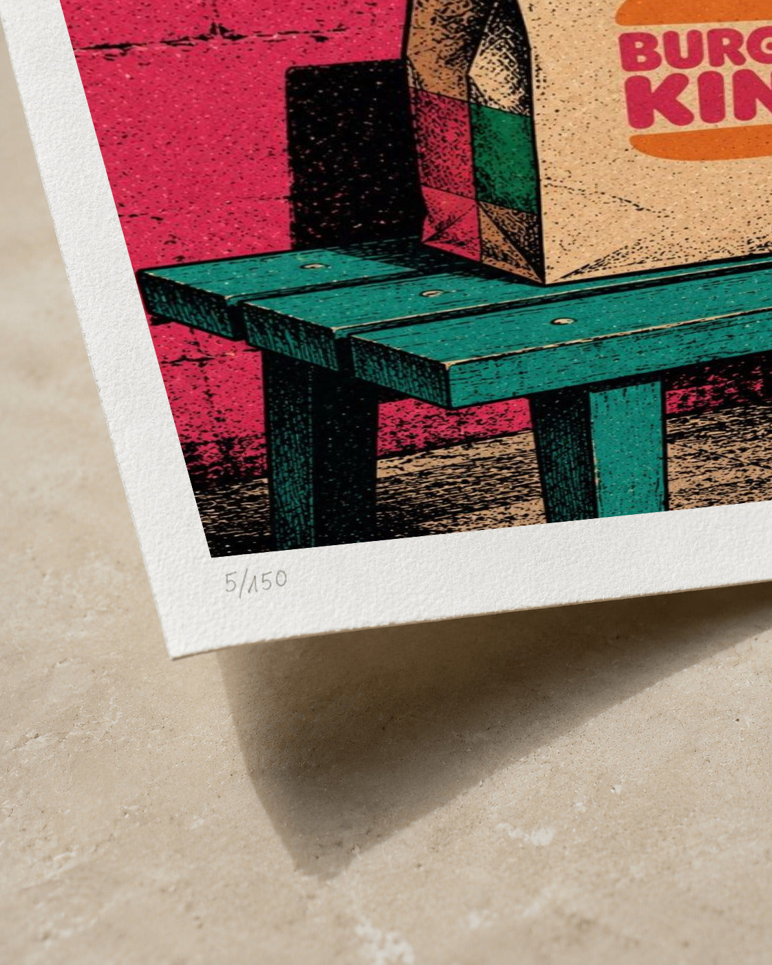 Dinner For One Burger King | Limited Edition Print — Close-up