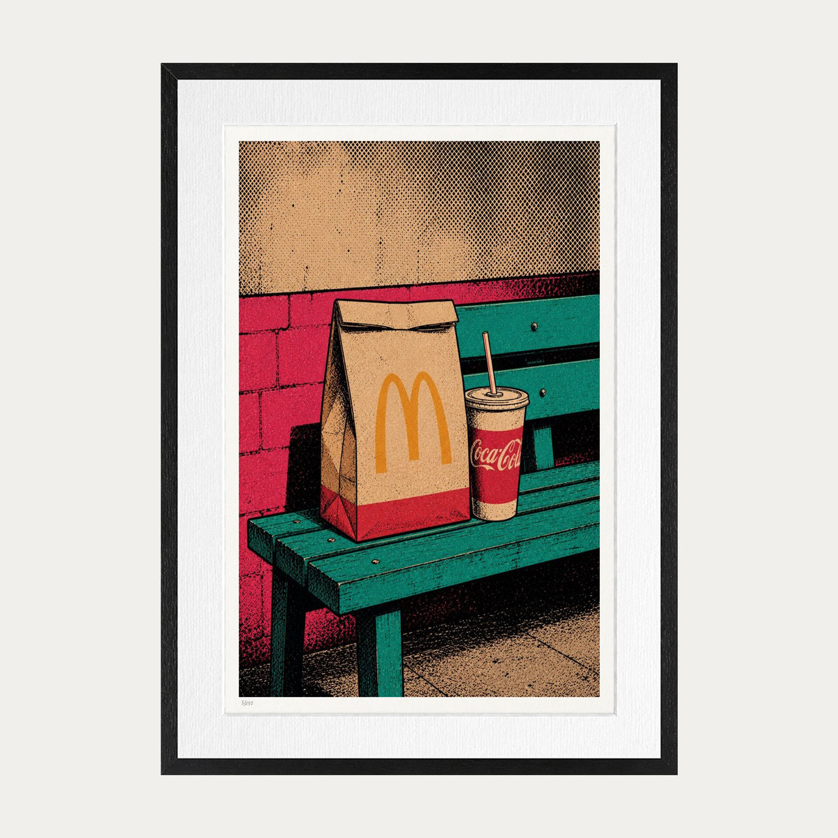 Dinner For One McDonalds | Limited Edition Print — Black Frame