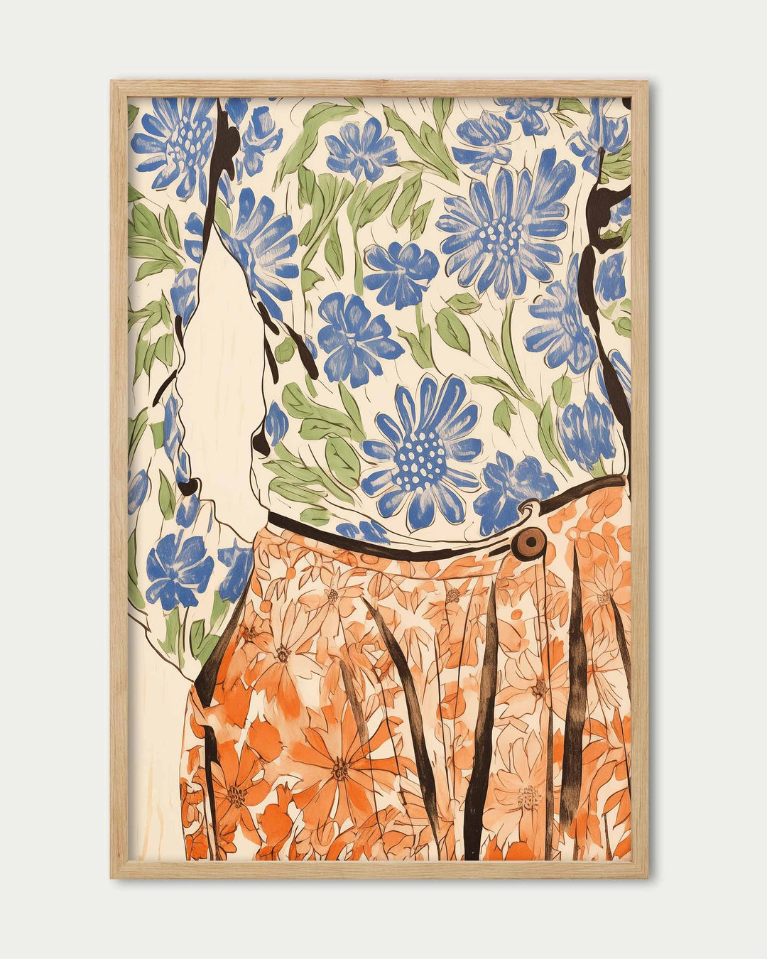 Floral Outfit Art Print