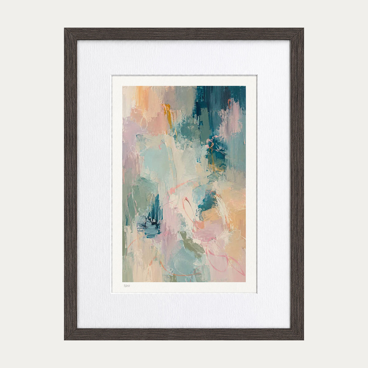 Eyes Closed | Limited Edition Print — Brown Frame