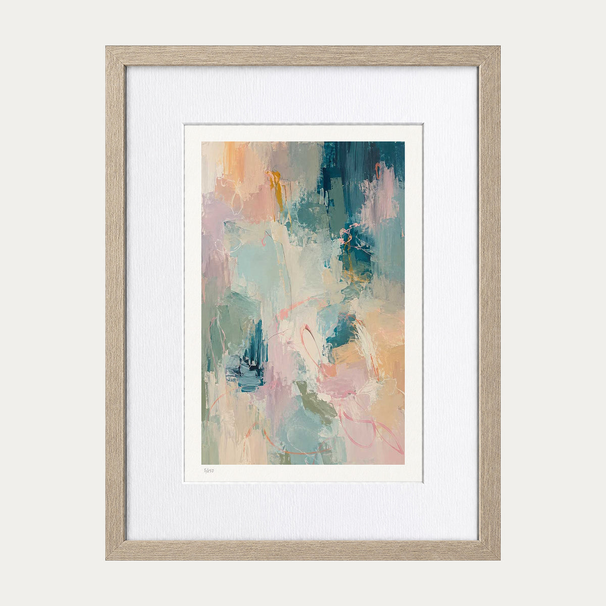 Eyes Closed | Limited Edition Print — Oak Frame