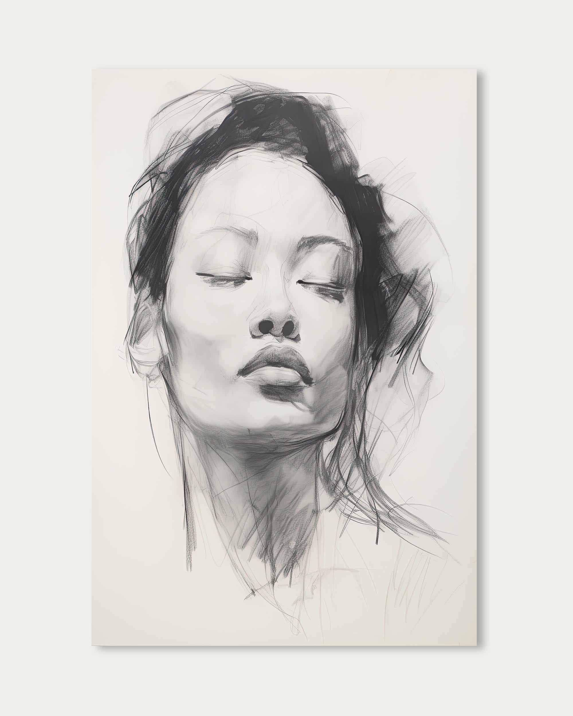 Lucille Pencil Drawing II Art Print