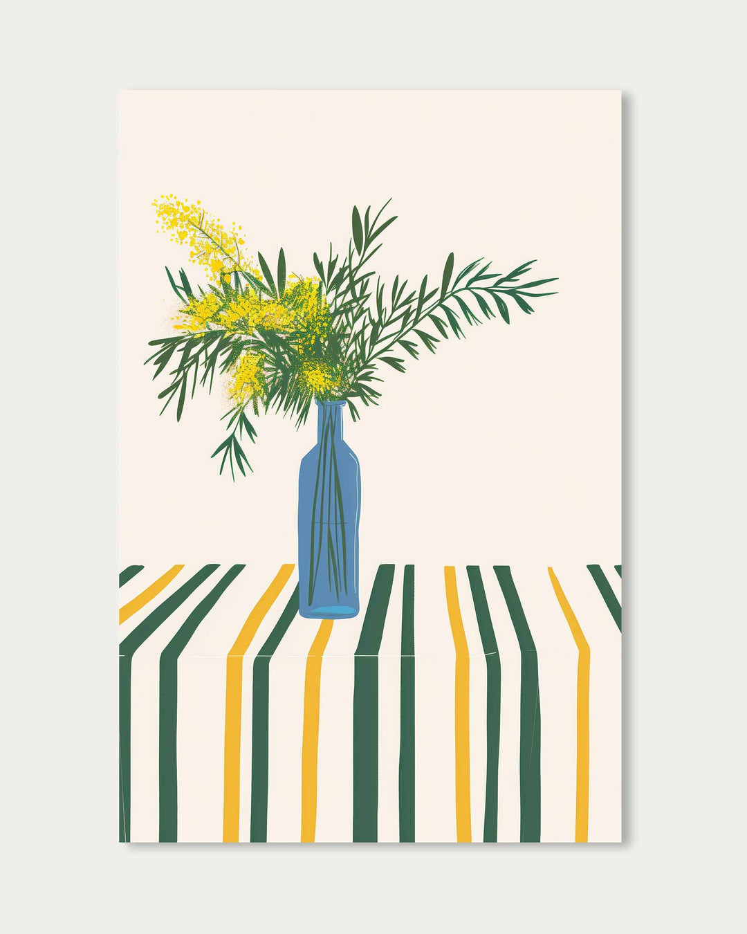 Stripy Table Wall Art Print