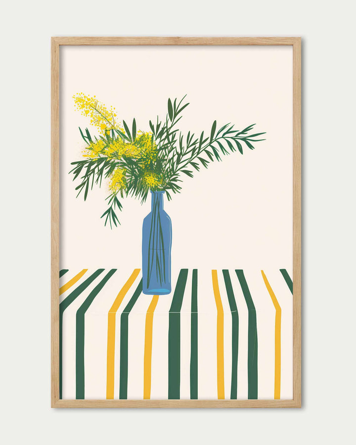 Stripy Table Wall Art Print