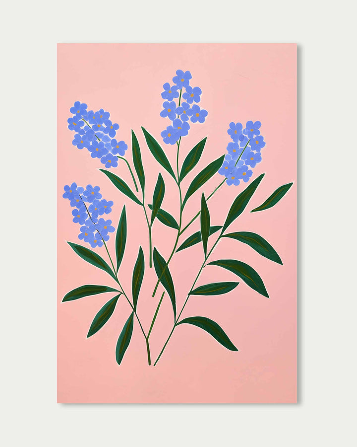 Blue Flowers Art Print