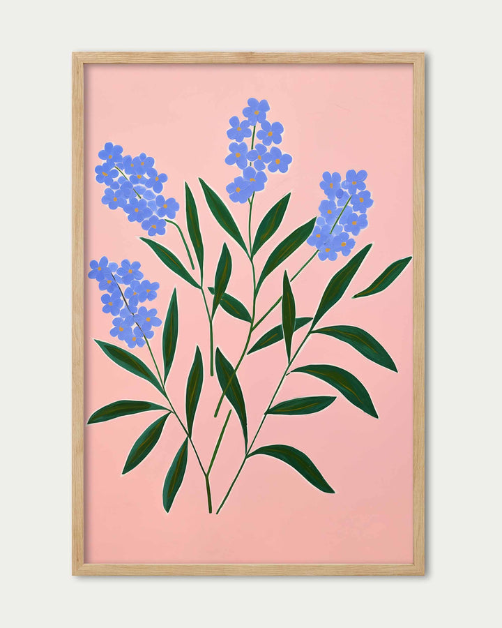 Blue Flowers Art Print
