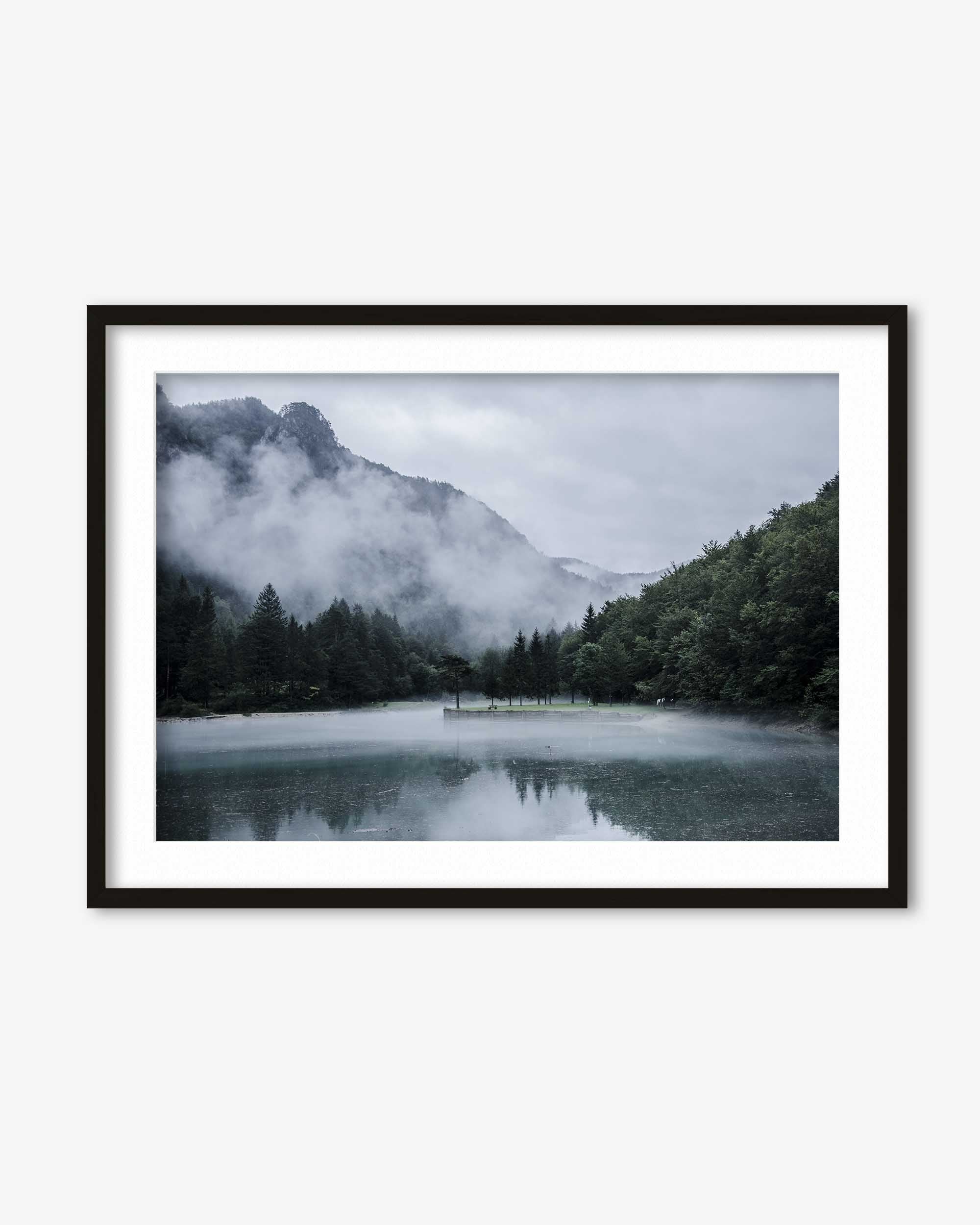 Foggy Lake Wall Art Print