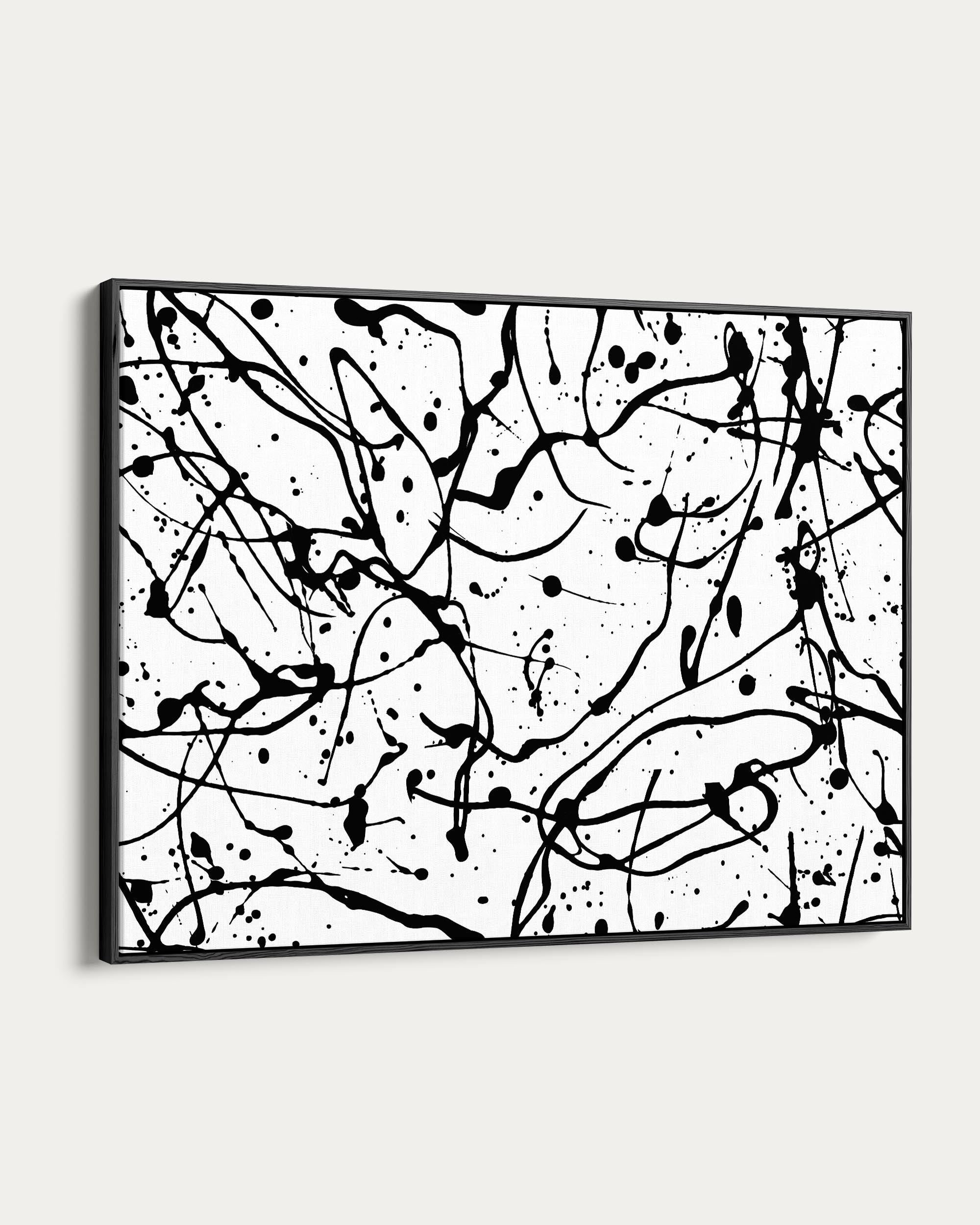Monochrome Splatter II Canvas Art