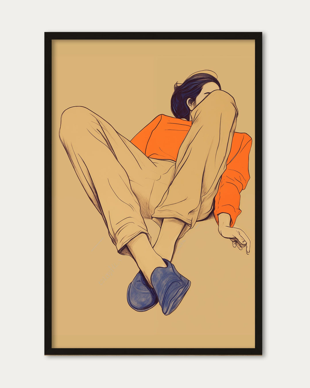 Seated Poise Figurative Art Print