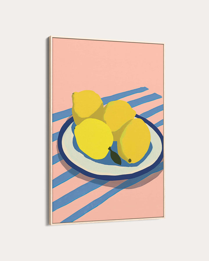 Lemons On A Plate Wall Art