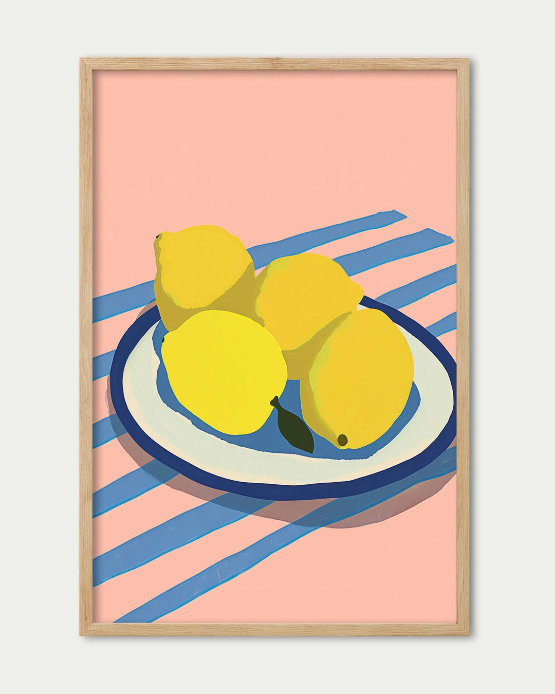 Lemons On A Plate Wall Art
