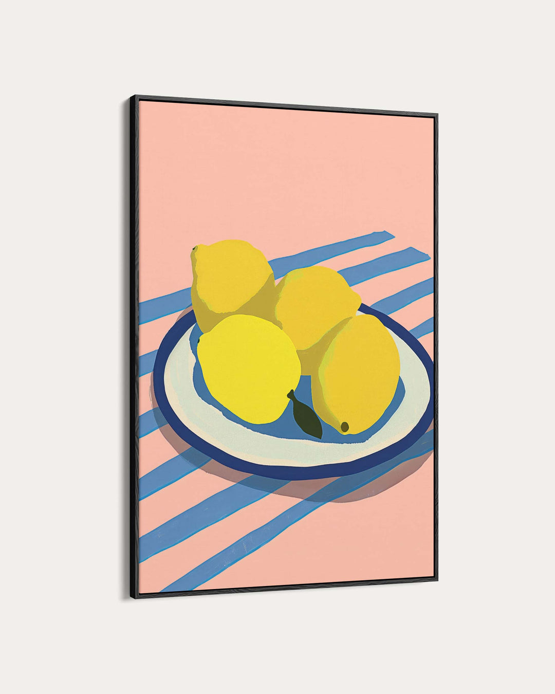 Lemons On A Plate Wall Art
